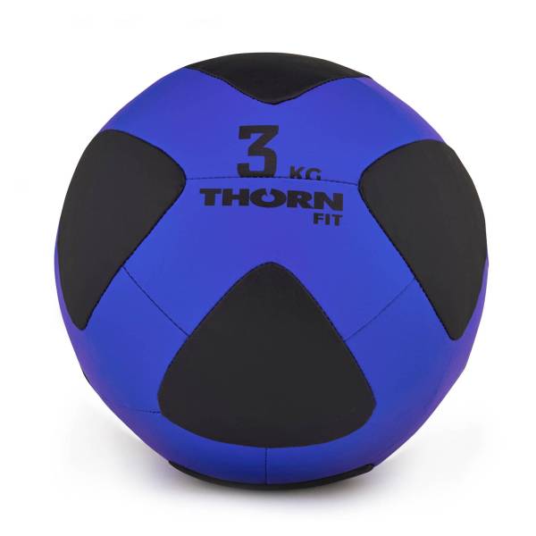 Piłka THORN FIT Wall Ball 3 kg – Niebiesko-Czarna, Trening Funkcjonalny